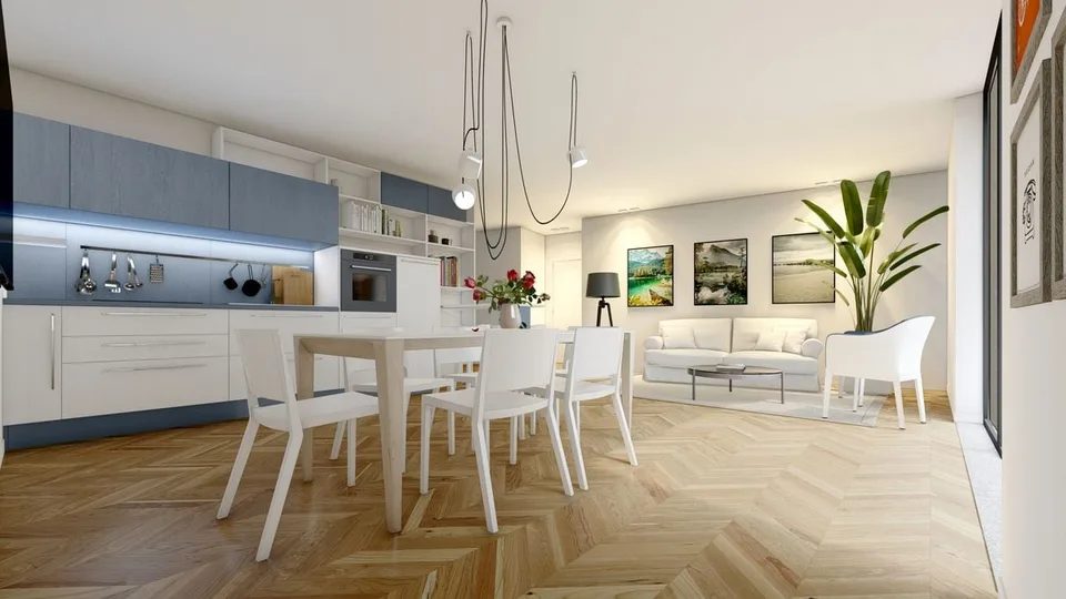 Appartement de 3,5 pièces avec balcon.