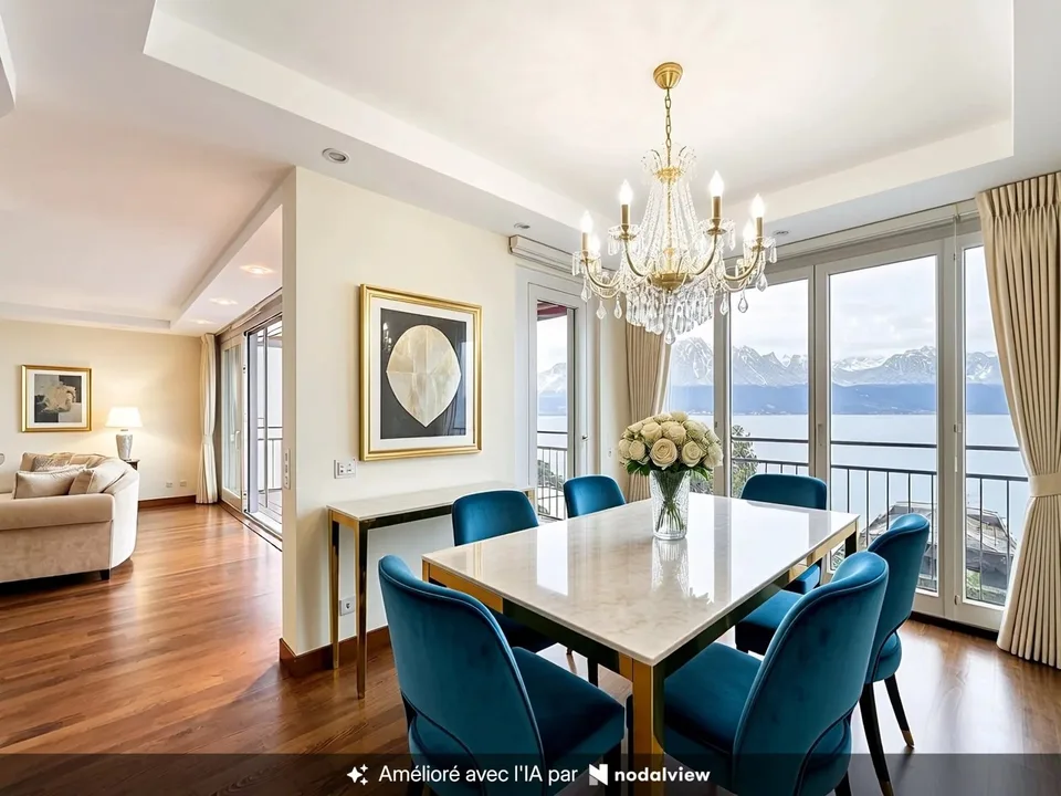 Magnifico appartamento di 4,5 locali con vista panoramica sul Lago di Ginevra