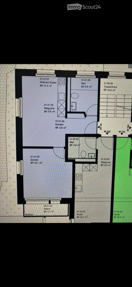 Moderne 2.5-Zimmer-Neubauwohnung mit Balkon in Bülach