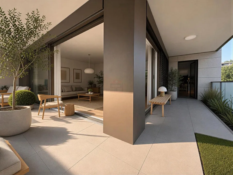 Appartement lumineux avec vaste terrasse au coeur de La Gradelle