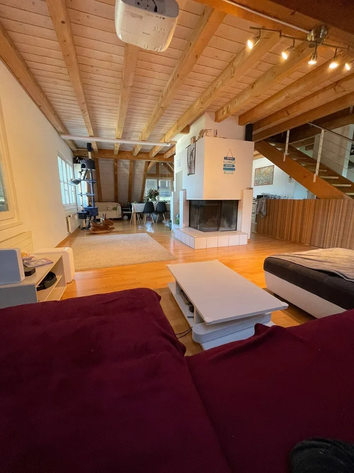 Chambre dans un appartement duplex charmant au bord du lac de Zurich avec une touche internationale !