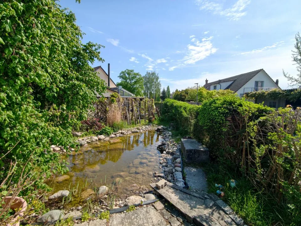 Idylle familiale avec jardin d'hiver et paradis de jardin de rêve