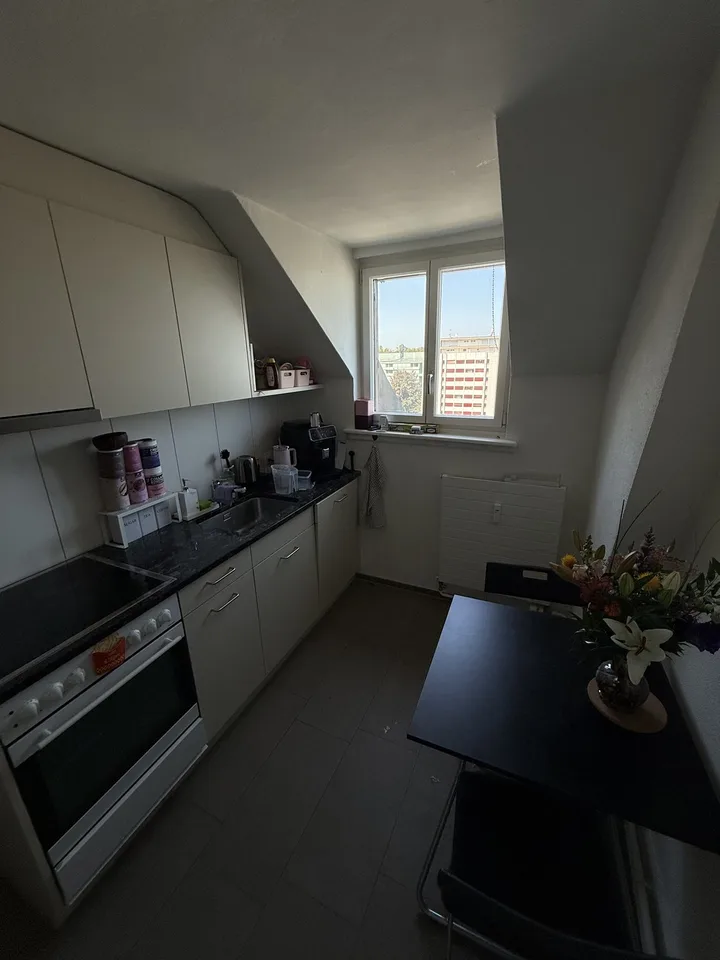 Appartement en mansarde de 3 pièces lumineux avec belle vue