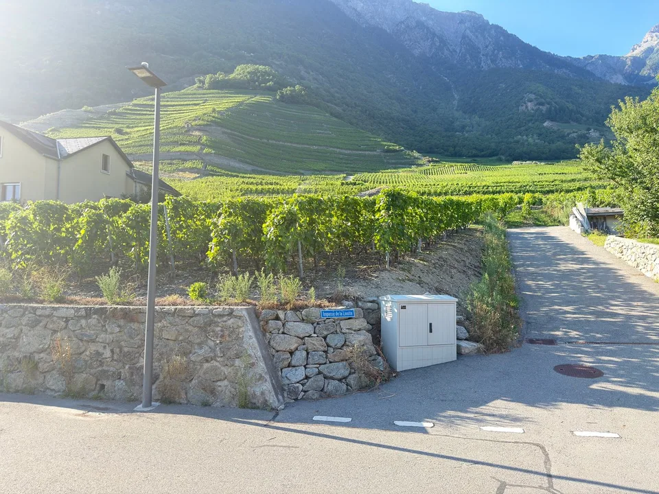 Building land of 532 m² on the slope of Fully