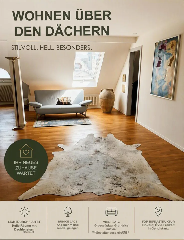 Wohnen über den Dächern des Löwen Center Luzern - Exklusive Maisonette-Attika Wohnung, 190m2