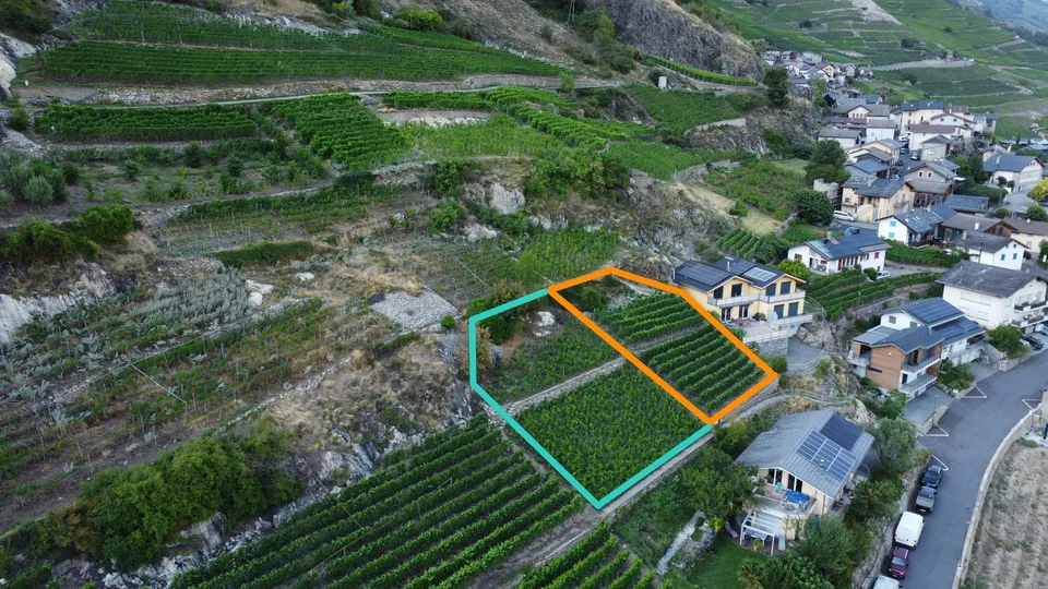 Bauplatz von 988 m² auf dem Hügel von Branson in Fully – Seltenes Angebot