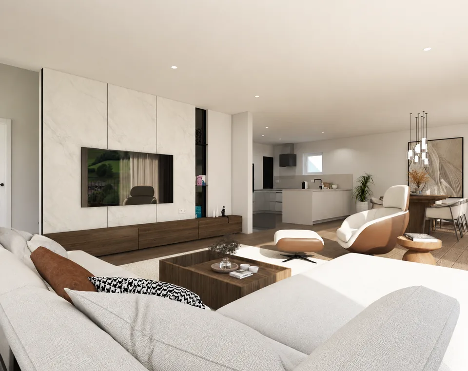 Maison unifamiliale moderne dans un environnement naturel