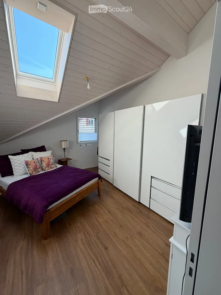Modern 2.5-room attic apartment with lake view - Aesch LU