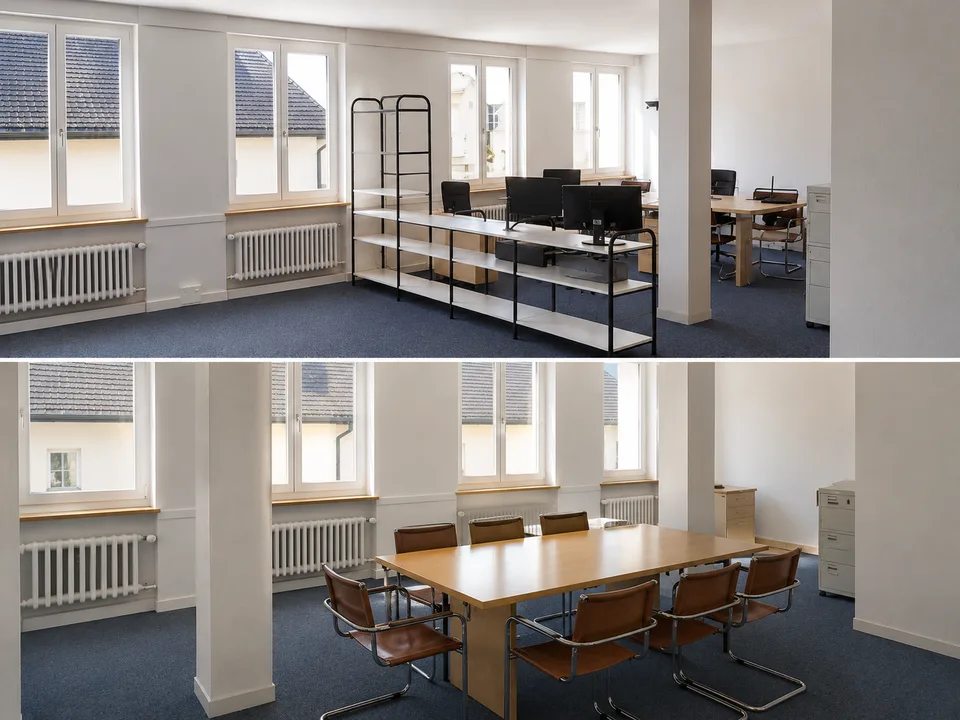 Bureau lumineux au cœur du Stedtli de Liestal