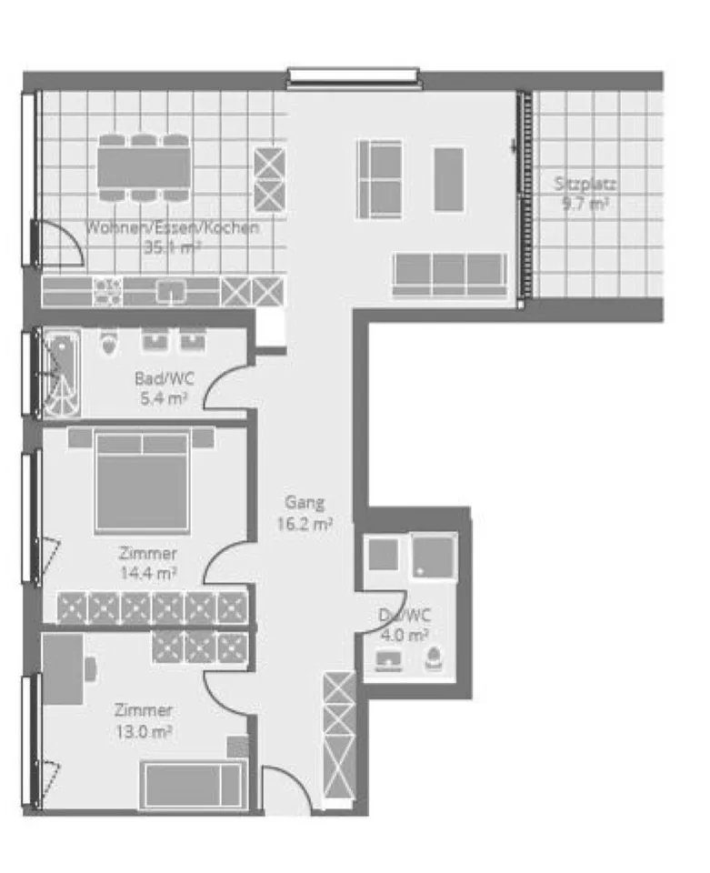 ländliche EG 3.5Zi Wohnung in Zweidlen