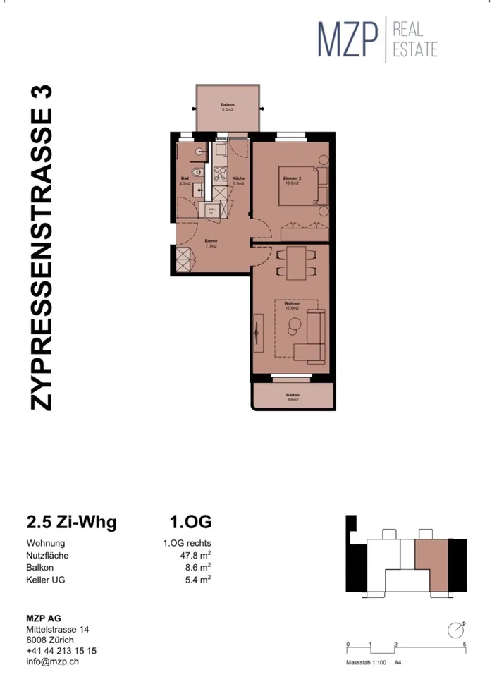 2.5 lovely apartment near Lochergut