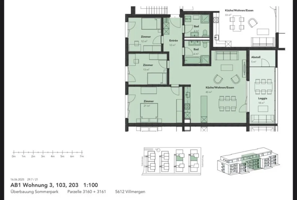 Appartement de 4,5 pièces neuf (118 m²) avec vue montagne de rêve & grand balcon - Sous-locataire