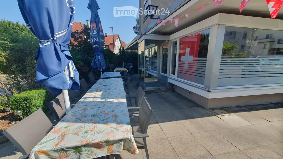 Rental of bar rooms including storage room and garden