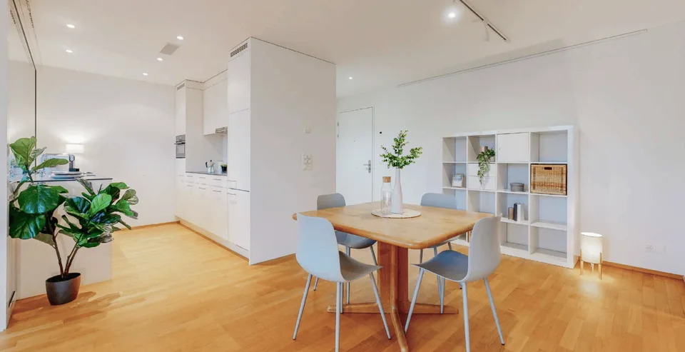 Minergie-certified, underfloor heating, and train station within walking distance
