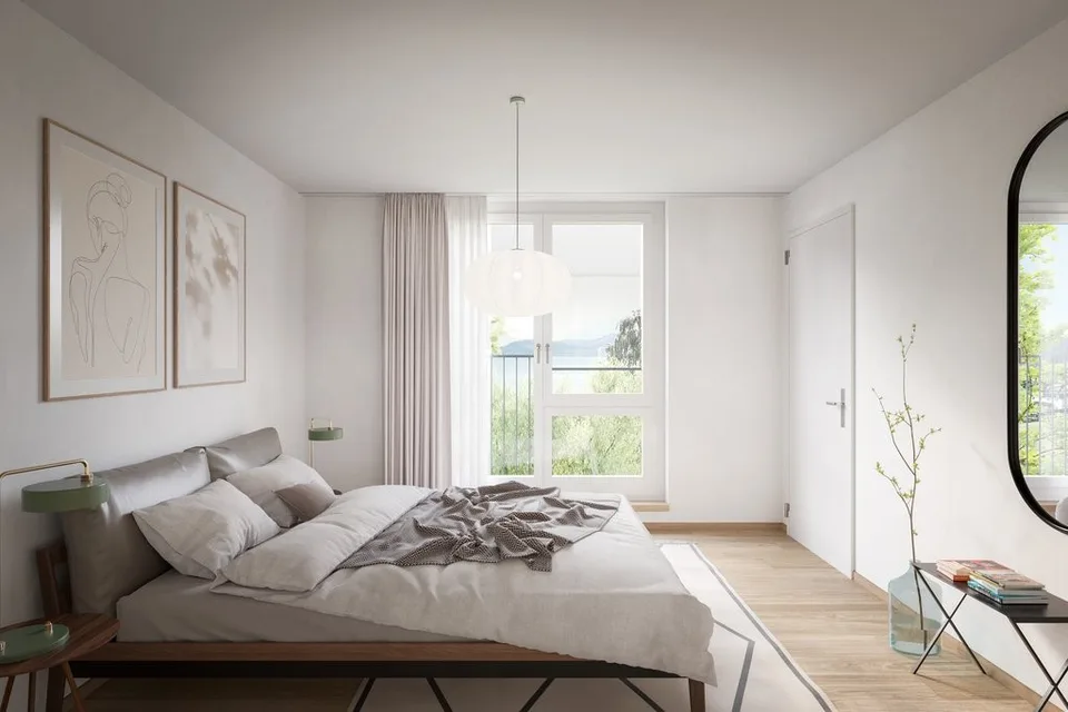 Appartement moderne 2.5 pièces avec balcon spacieux en plein centre.