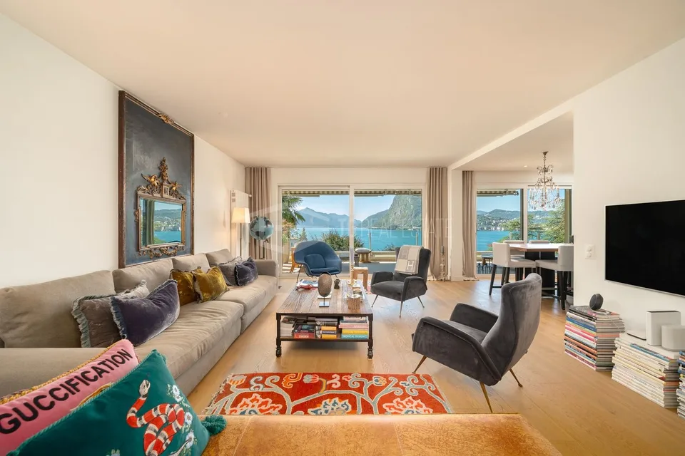 Elegante zeitgenössische Architektur mit Seeblick in Castagnola. 3,5 Zimmer