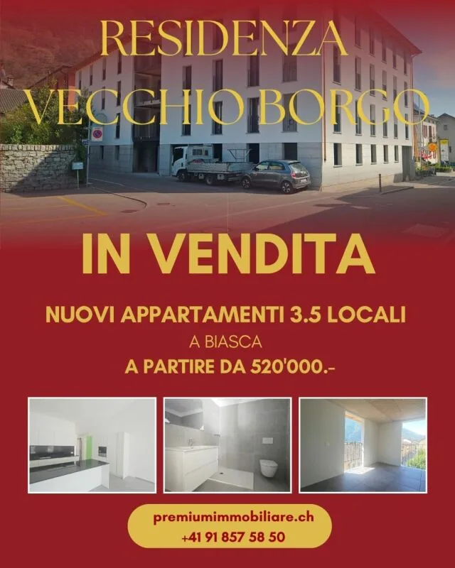 NUOVI 3.5 LOCALI IN CENTRO A BIASCA