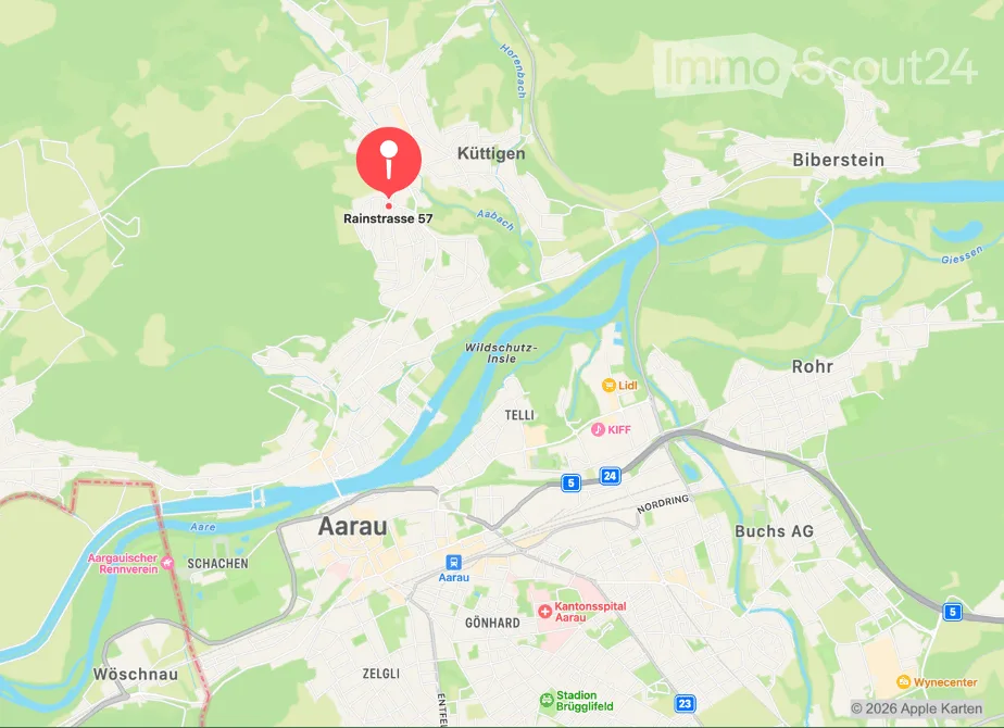 Moderne 3.5-Zimmer-Neubauwohnung mit privatem Garten & separatem Eingang in Küttigen b. Aarau
