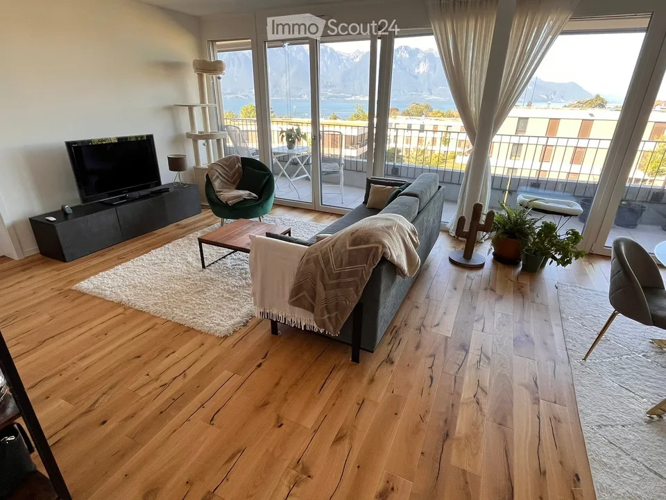 Magnificent 2.5-room apartment with breathtaking views of the lake and mountains in Tour de Peilz