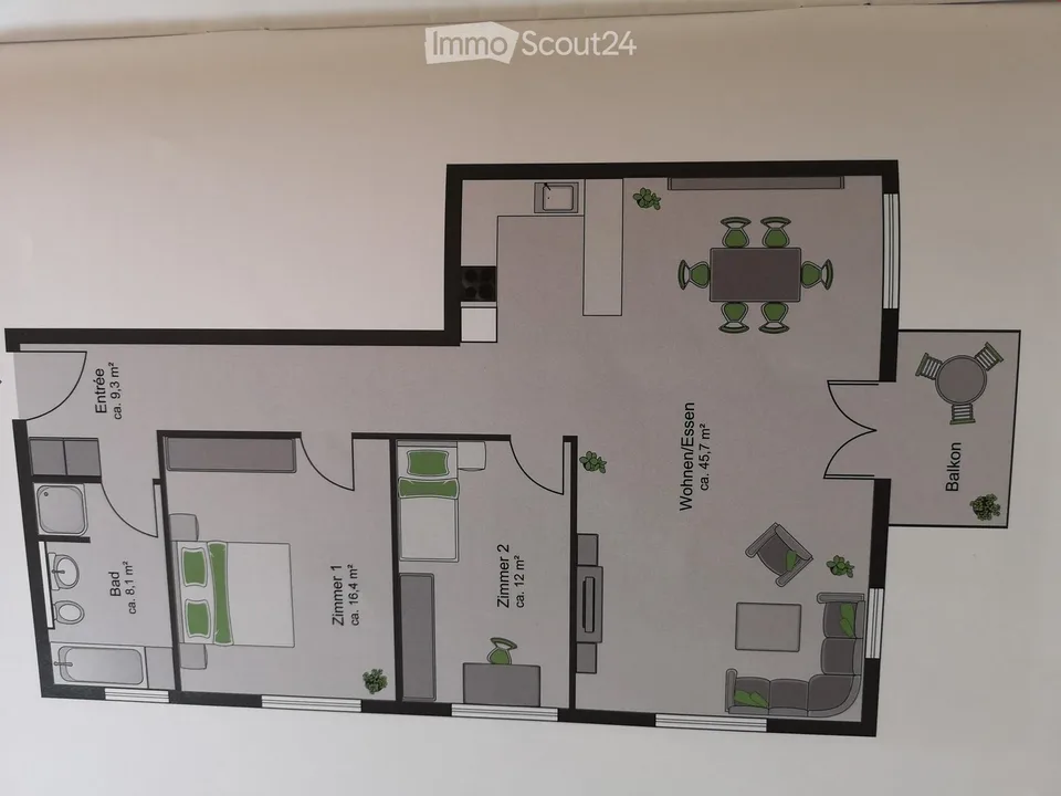Grosszügige 3.5 Zimmer Wohnung