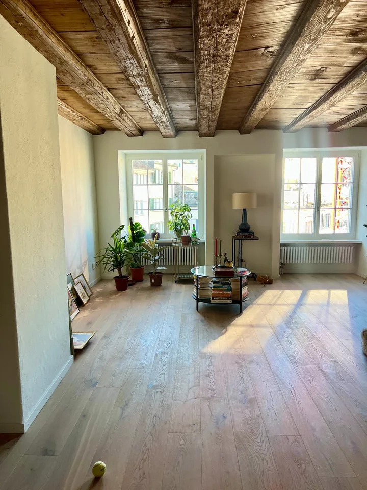 Zürich, Münsterhof - Zimmer in einer großen, hellen Wohnung mit großartiger Aussicht, Lift und Kamin