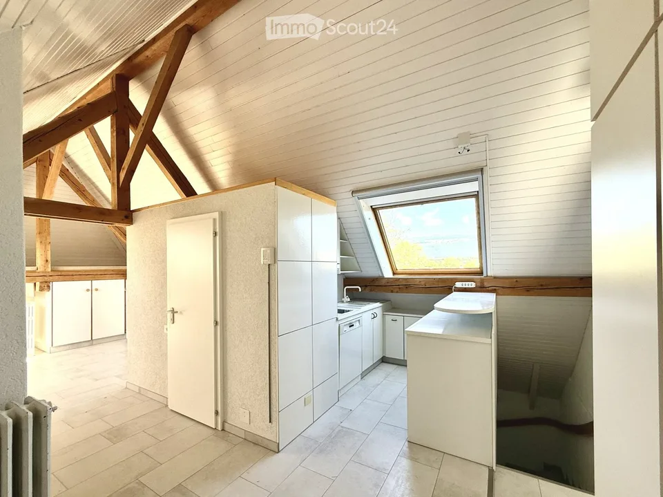 Appartement sous les toits avec accès jardin