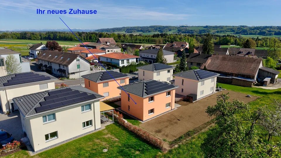 Nouveau bâtiment, quasi autonome en énergie - Maison familiale individuelle de 5½ pièces avec grand jardin