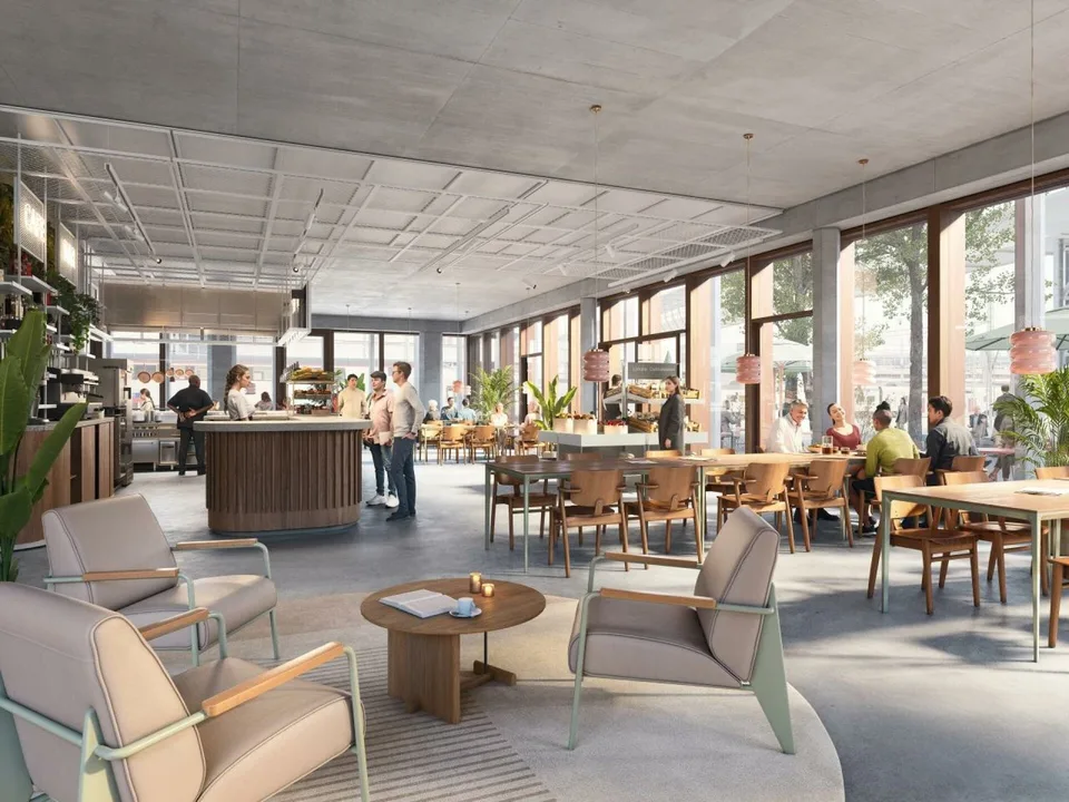 Terrasse avec vue sur le lac - espace de gastronomie à la gare de Romanshorn