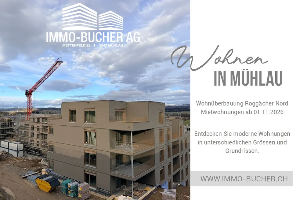 Erstbezug 4 1/2 Zimmer-Wohnung in neuer Überbauung Roggächer Nord