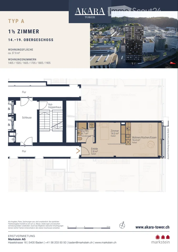 Central and in the heart of Baden! Limited sublet for 1-2 years
