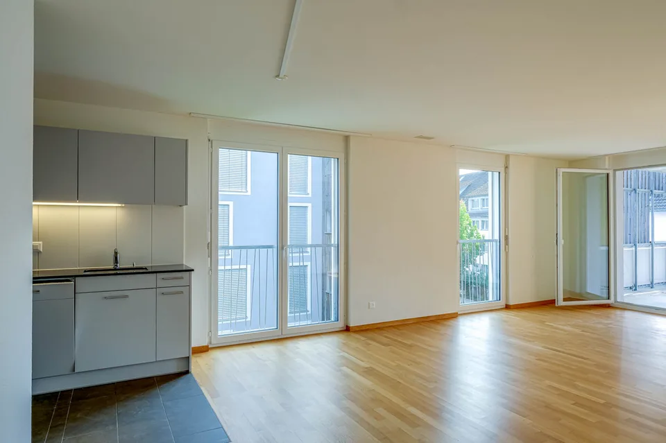 Bright apartment with private seating area