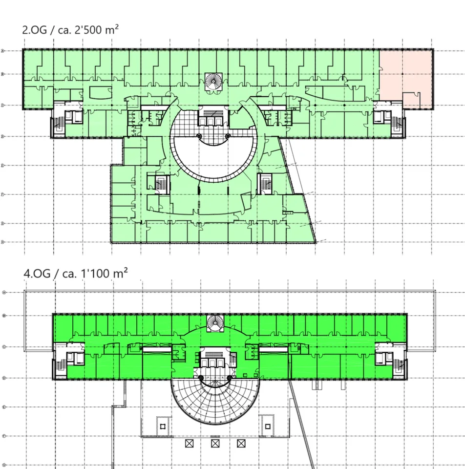 1100 m2 - 2'500 m2 d'espaces de bureau dans un emplacement idéal au Glattpark