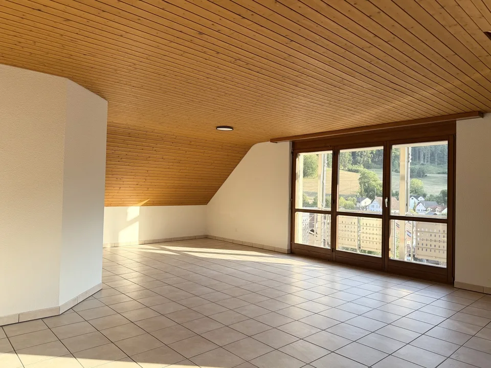 Idyllische Dachwohnung mit zwei Balkonen !