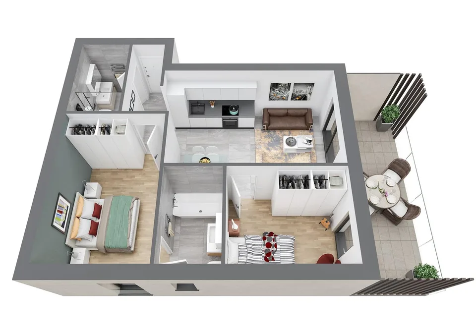 SPLENDIDES 3.5 LOCALEN LETZTES STOCKWERK MIT ROOFTOP IN VACALLO