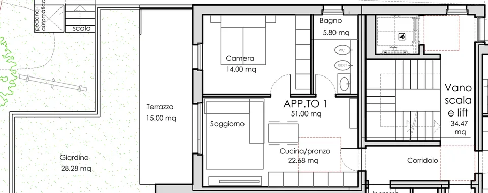 BELLISSIMO 2.5 LOCALI CON GIARDINO PRIVATO A VACALLO