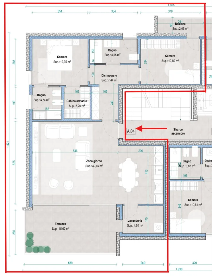 BELLINZONA - NEUES 3.5-ZIMMER-WOHNUNG MIT GROßER TERRASSE ZUM VERKAUF