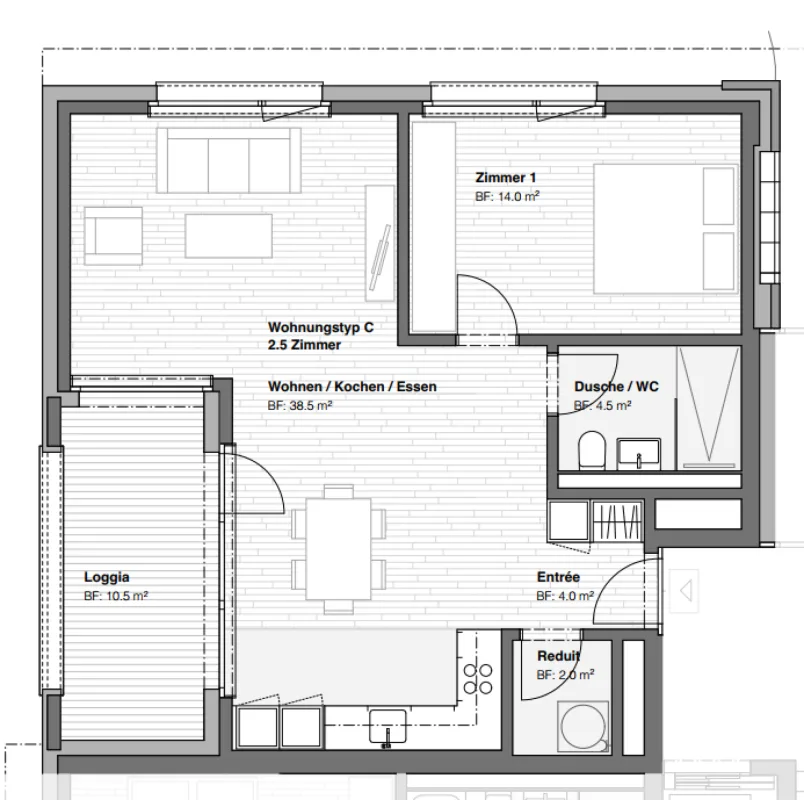 Appartement 2.5 pièces moderne dans un emplacement populaire recherche un nouveau locataire