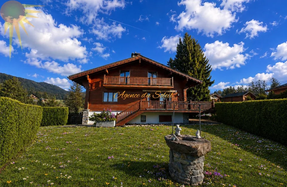 En Exclusivité ! Superbe chalet de 8.5 pièces en bordure du golf Ballesteros à Crans !
