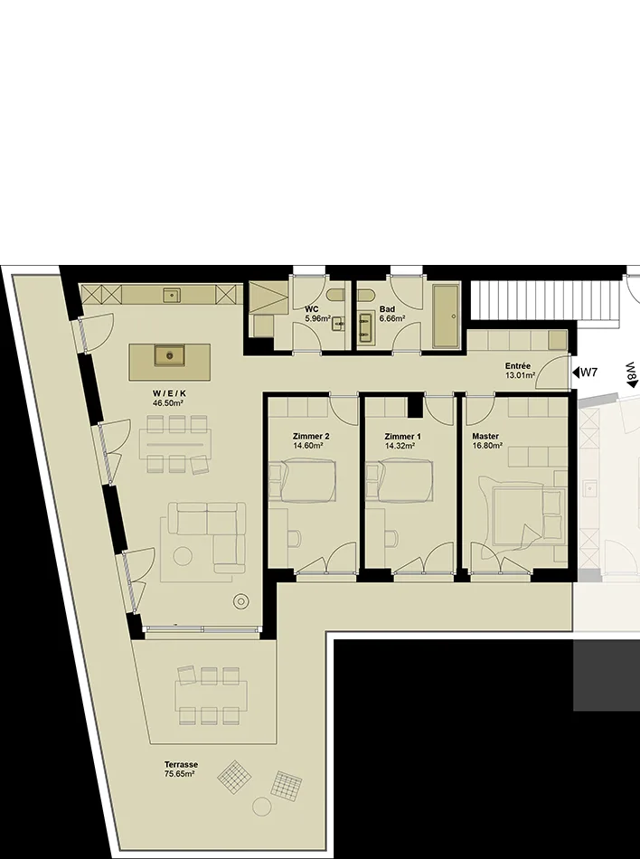 Appartement d'attique exclusif avec grande terrasse d'attique et haute efficacité énergétique. Nouveaux prix ! - W7