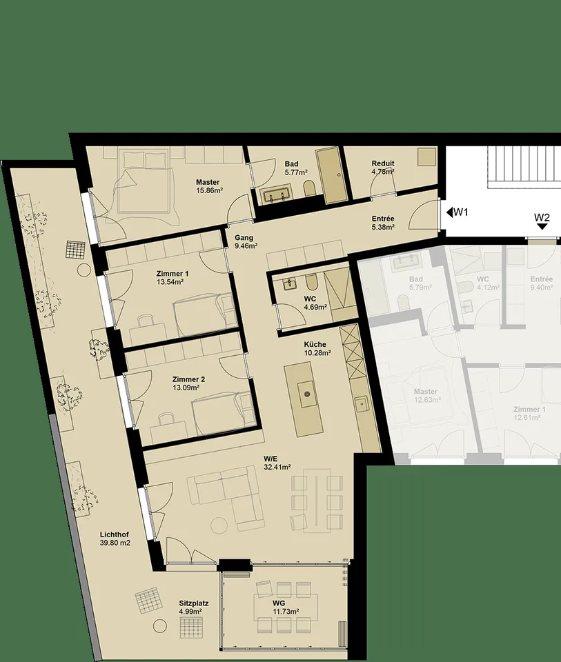 Exclusive garden apartment with high energy efficiency and unobstructable view. New prices! - W1