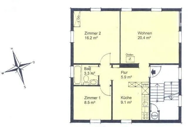 Einfache 3.5Z Wohnung im EG zu vermieten