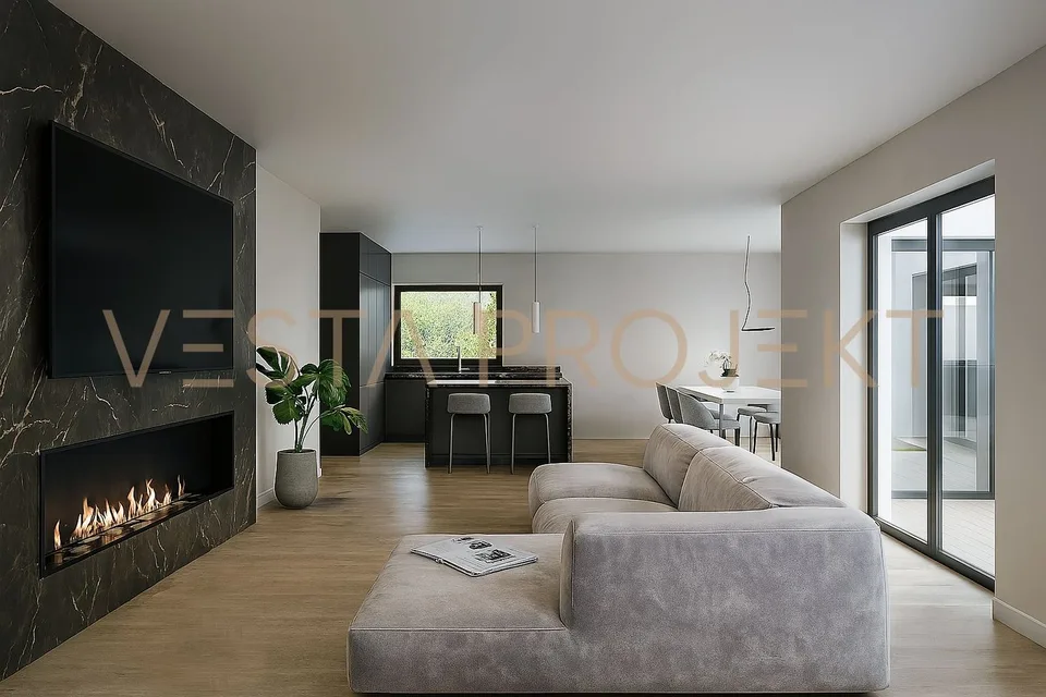 Genehmigtes Bauprojekt für zwei moderne Einfamilienhäuser mit Minergie-Standards und Panoramablick