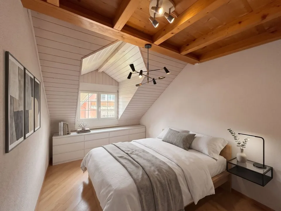 A bright duplex with surprising volumes, in La Rippe.