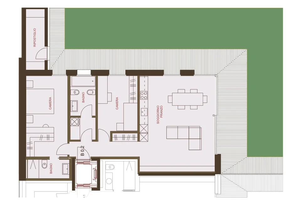 Moderne und geräumige 3.5-Zimmer-Wohnung mit eigenem Garten in Rovio