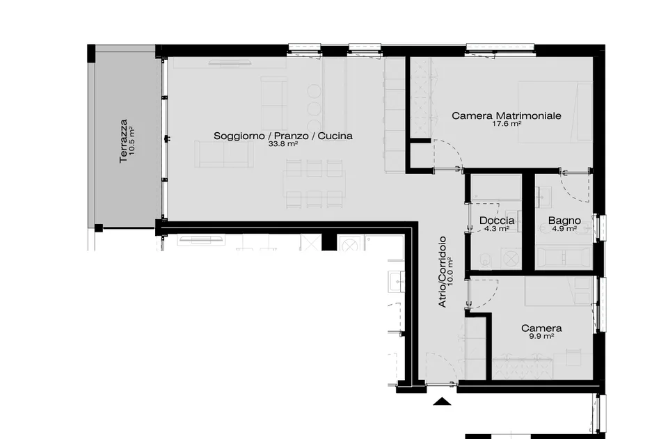 RENT KAUFEN - MODERNES 3.5 ZIMMER APARTMENT MIT GARTEN IN PAZZALLO