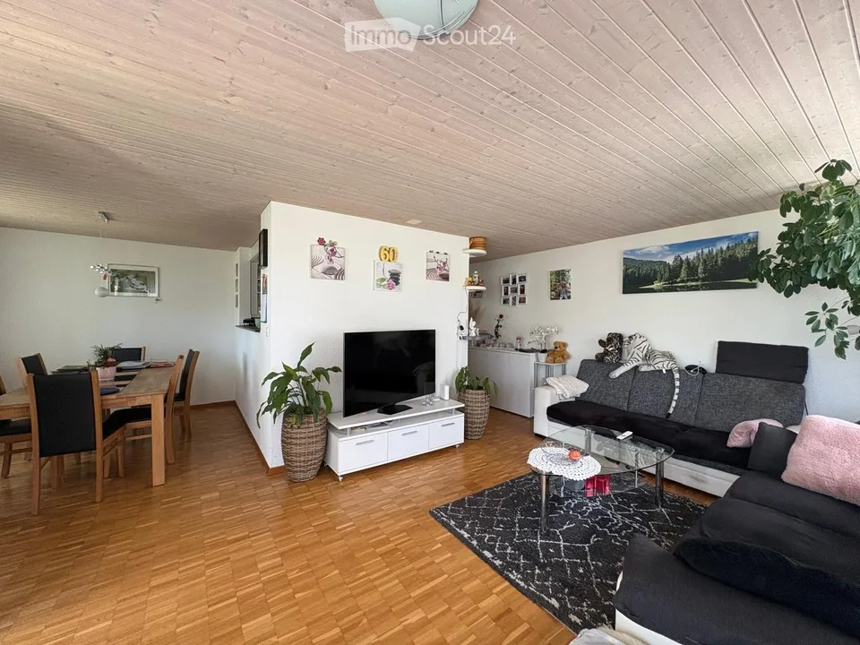 Charmant appartement 4.5 pièces avec espace de séjour et vue imprenable à Lütisburg
