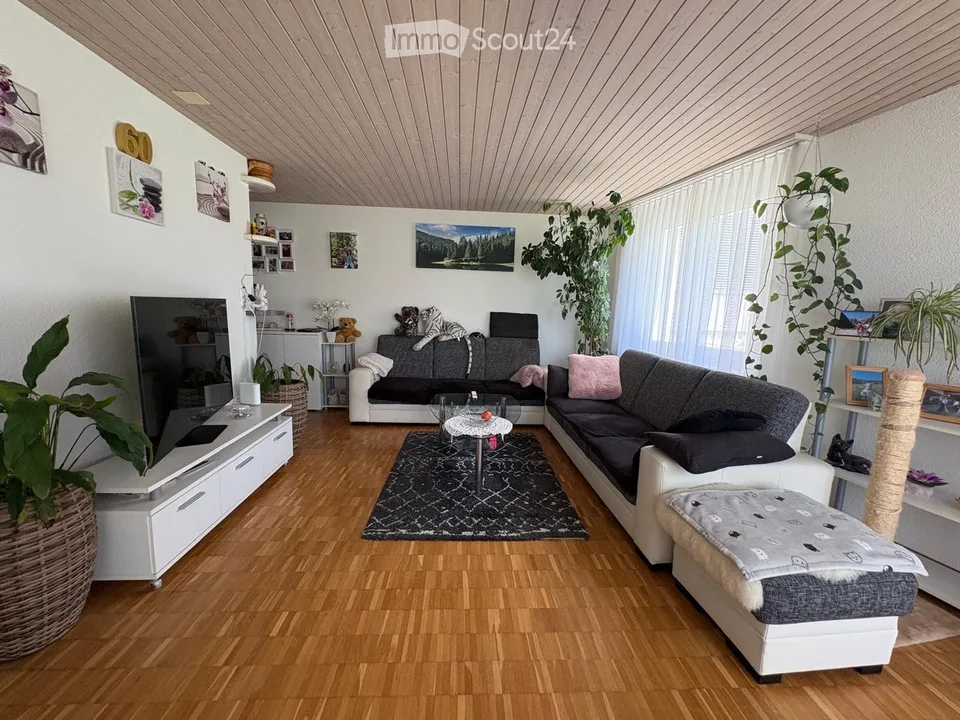 Charmant appartement 4.5 pièces avec espace de séjour et vue imprenable à Lütisburg