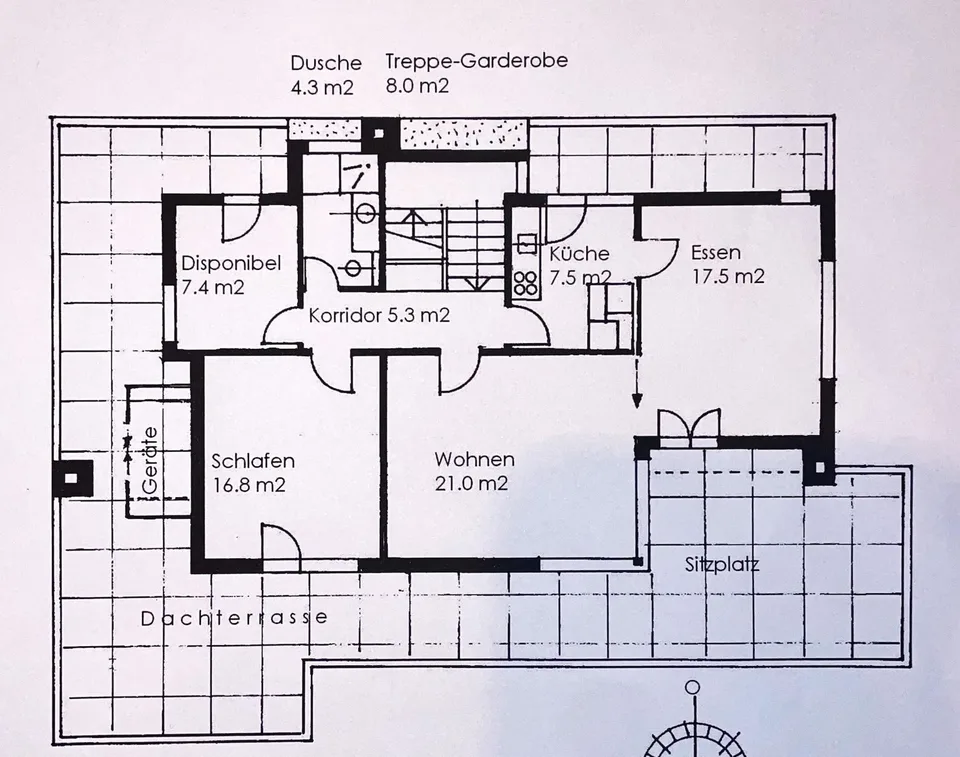 Sehr helle Wohnung mit Traumterrasse