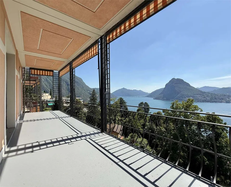Appartement mit 5,5 Zimmern, Seeblick und Pool in Lugano Ruvigliana