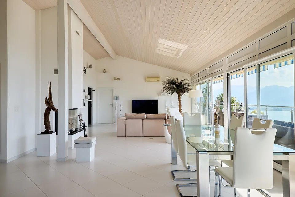 Très bel appartement avec vue exceptionnelle sur le Lac et les Alpes